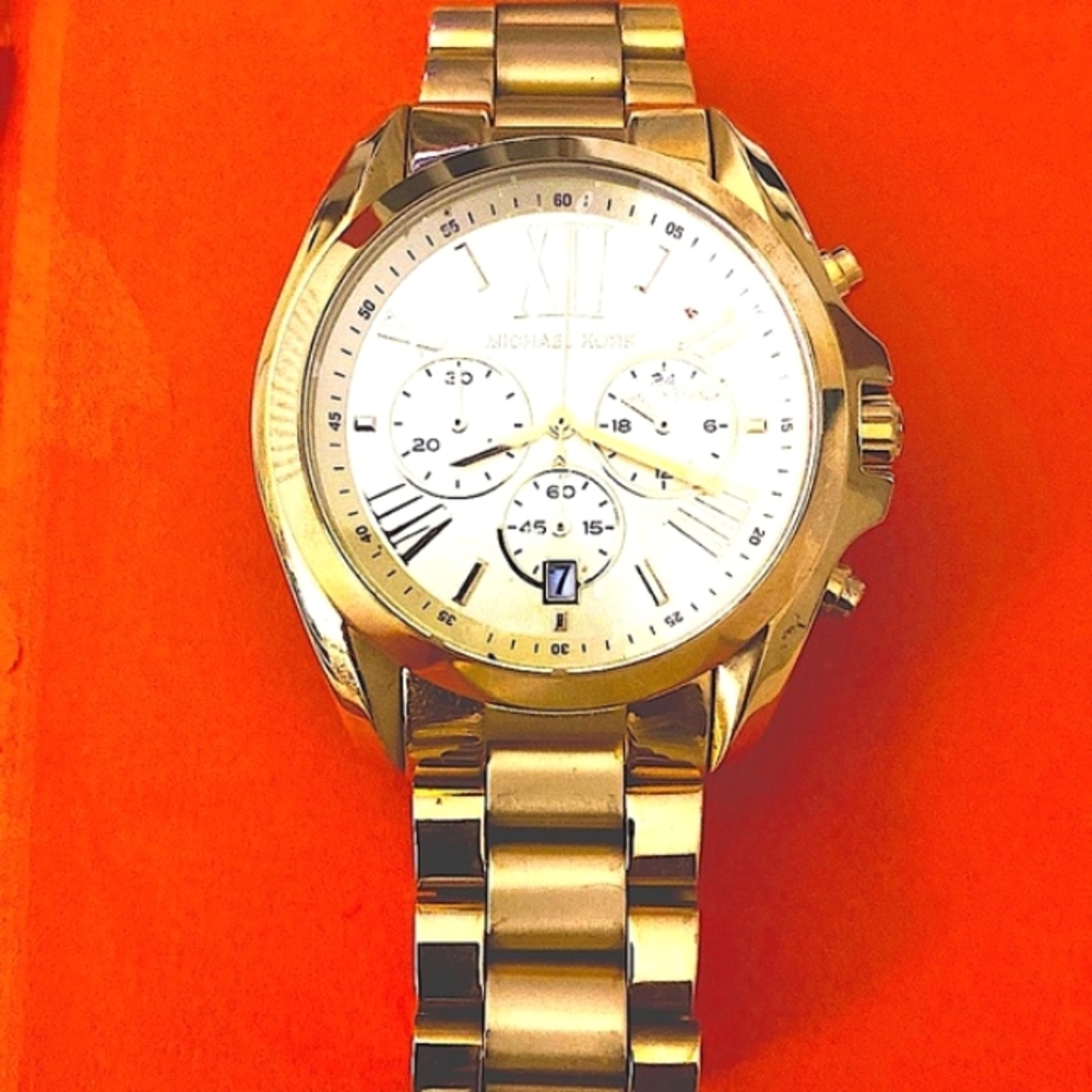 Michael Kors Bradshaw Chronograph Gold-Tone Stainless Steel